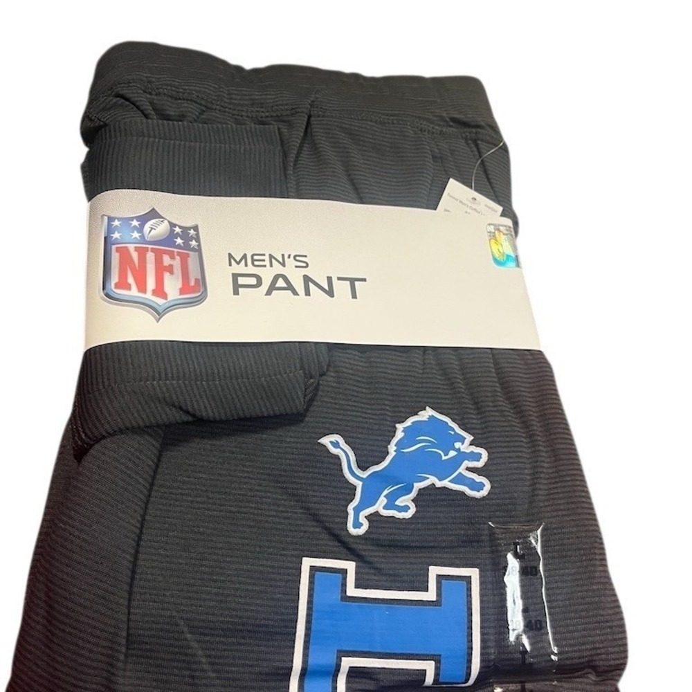 New Era NFL Detroit‎ Lions Jogger Sweatpants Men's Size L Black Team Logo